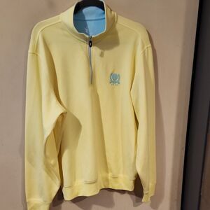 F&G TECH LARGE NWOT Yellow Half-Zip Men's Sweater